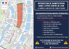  Mise en place d’un périmètre d’interdiction de manifestation le samedi 8 juin 2019 de 12h00 à 20h00
