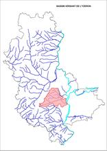 Carte du bassin-versant de l'Yzeron