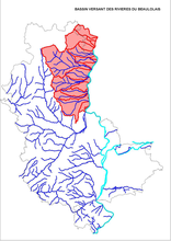 Carte du bassin-versant du Beaujolais