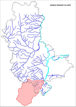 Carte du bassin-versant du Gier
